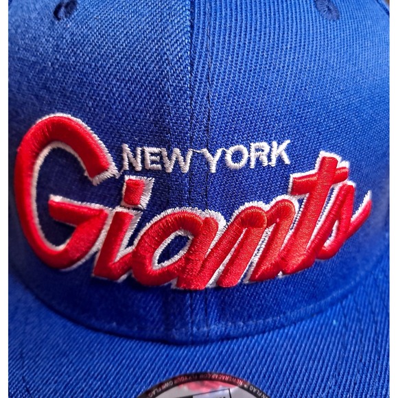 New York Giants New Era 9FIFTY NFL Vintage Snapback Hat‎ Cap Blue - Picture 2 of 8